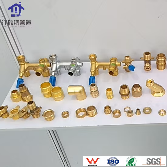 Piezas de tuberías de refrigeración forjadas con tuerca acampanada de latón