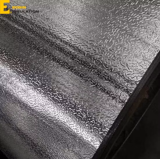 Barrera contra la humedad Revestimiento de tuberías Estuco Hoja de aluminio en relieve