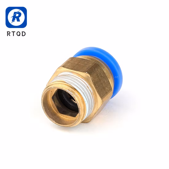 Conector de microducto de fibra óptica de 3 mm de cuerpo transparente recto Acoplamiento rápido de manguera