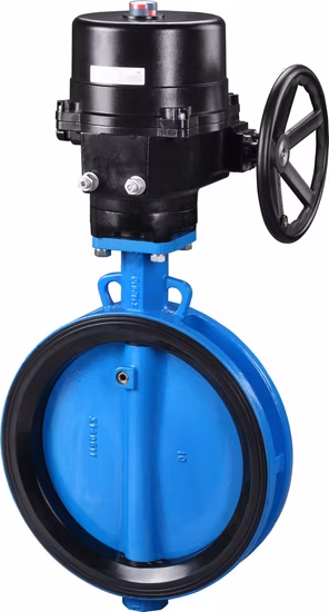 Suministro directo de fábrica de China Válvula de mariposa tipo wafer con actuador eléctrico de 2/4/6/8/10/12 pulgadas con actuador neumático